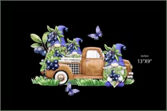 Truck png|Gnome with Blueberry sublimation| Gnome truck png Product Image 2