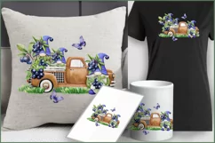Truck png|Gnome with Blueberry sublimation| Gnome truck png Product Image 4