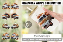 Glass Can Wraps Pumpkin Truck Product Image 1
