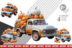 Clipart Pumpkin Truck Product Image 1