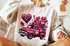 Valentines Day Truck PNG, Valentine Sublimation PNG, Love Product Image 1