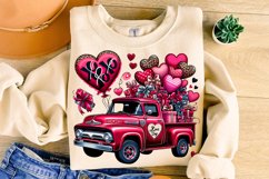 Valentines Day Truck PNG, Valentine Sublimation PNG, Love Product Image 2