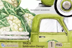 Truck png clipart |vegetables truck cauliflower sublimation Product Image 3