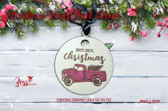 Christmas vintage truck count down Ornament Laser cut svg Product Image 3