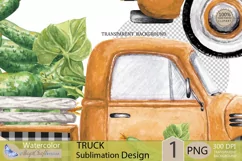 Truck png clipart |vegetables truck cucumbers sublimation Product Image 3