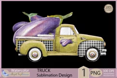 Truck png clipart |vegetables truck eggplant sublimation Product Image 2