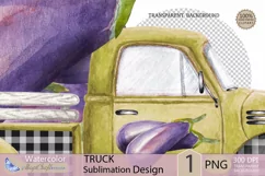 Truck png clipart |vegetables truck eggplant sublimation Product Image 3
