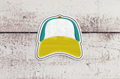 Trucker Hat ITH Feltie Applique Embroidery