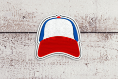 Trucker Hat ITH Feltie Applique Embroidery