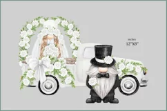 Wedding truck PNG| Bride and groom gnomes clipart|Wedding Product Image 2