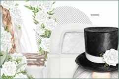 Wedding truck PNG| Bride and groom gnomes clipart|Wedding Product Image 3