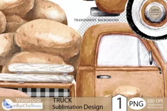 Truck png clipart |vegetables truck potatoes sublimation Product Image 3