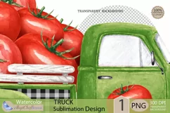 Truck png clipart |vegetables truck tomatoes sublimation Product Image 3