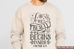 True beauty begins inside SVG, Christian SVG Product Image 1