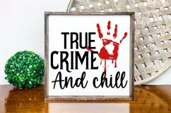 True Crime And Chill SVG, True Crime Queen SVG Design Product Image 3