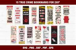 True Crime Bookmark PNG SVG Bundle, Murder Book Lovers PNG Product Image 1