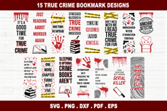 True Crime Bookmark PNG SVG Bundle, Murder Book Lovers PNG Product Image 1