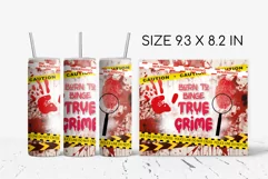 True Crime Tumbler Design, Halloween 20oz Tumbler Wrap