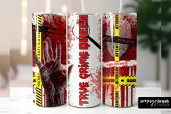 True Crime Tumbler PNG Halloween Sublimation Design