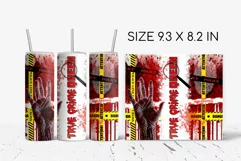 True Crime Tumbler PNG Halloween Sublimation Design