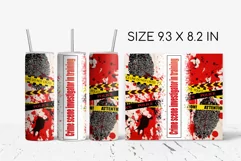 True Crime Tumbler Sublimation Design Skinny Tumbler Wrap