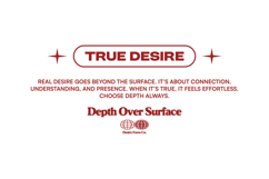 True Desire Typography Quotes T-shirt Design Product Image 1