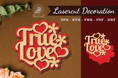 True Love Laser Cut Decoration Product Image 1