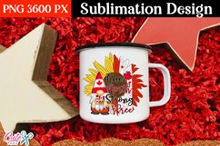 True north strong and free sublimation design Product Image 2