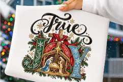 Joy Jesus Nativity Christmas PNG | Vintage Christian Png Product Image 4