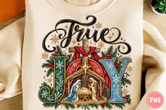 Joy Jesus Nativity Christmas PNG | Vintage Christian Png Product Image 5