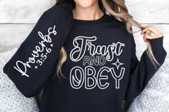 Trust And Obey Sleeve SVG, Christian SVG Design Product Image 2