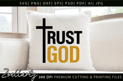Trust God Christian Quote SVG Jesus Faith Cross T-shirt Mug Product Image 3