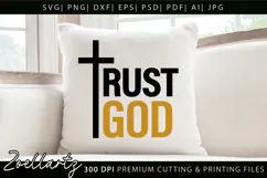 Trust God Christian Quote SVG Jesus Faith Cross T-shirt Mug Product Image 3