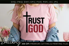 Trust God Christian Quote SVG Jesus Faith Cross T-shirt Mug Product Image 6