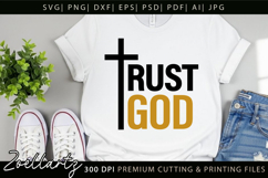 Trust God Christian Quote SVG Jesus Faith Cross T-shirt Mug Product Image 7