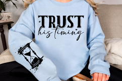 Trust His timing Sleeve SVG Design Product Image 3
