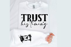 Trust His timing Sleeve SVG Design Product Image 2