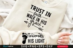 Towards His Light Sleeve SVG, God SVG Design, Faith SVG Product Image 1