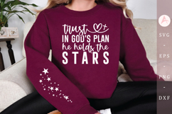 Trust in GODs Plan He Holds the Star Sleeve SVG Design Product Image 1