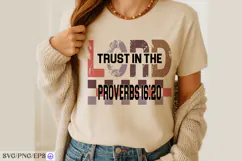 Trust In The Lord Proverbs 16:20 SVG PNG Bible Verse Design Product Image 4