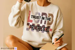 Trust In The Lord Proverbs 16:20 SVG PNG Bible Verse Design Product Image 1