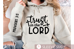 Trust in the Lord Sleeve SVG Design Product Image 2