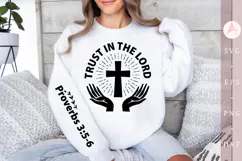 Trust in the Lord Sleeve SVG, Christian SVG, Bible Verse SVG Product Image 1