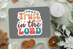 Trust In The Lord Stickers SVG , Christian SVG Design Product Image 2