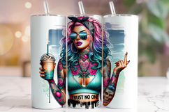 Tattoo Woman Tumbler, Funny Tumbler Wrap, Sarcastic Tumbler Product Image 1
