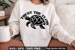 Trust The Flow - Turtles SVG Design Product Image 1