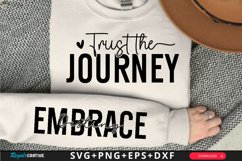 Trust The Journey Sleeve SVG, Positivity SVG Design Product Image 1