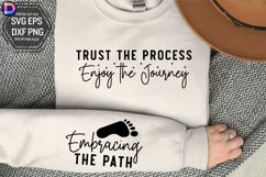 Trust the Process Enjoy Sleeve SVG, Positivity Sleeve SVG Product Image 1