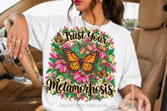 Trust Your Metamorphosis Floral Butterfly PNG Product Image 1