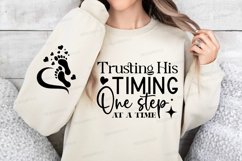 Trusting His Timing One Sleeve SVG, Christian SVG Design Product Image 2